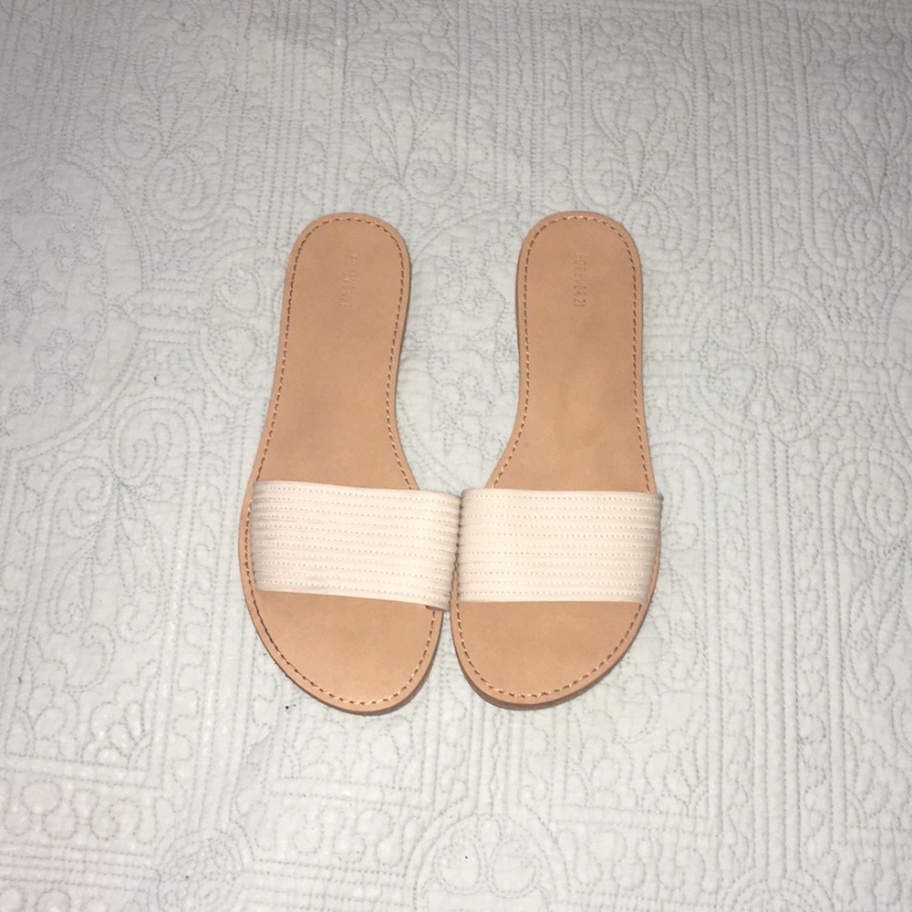 Forever21 Slip on Sandals cream/beige